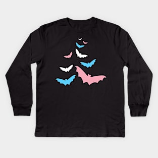 Trans Bats Kids Long Sleeve T-Shirt